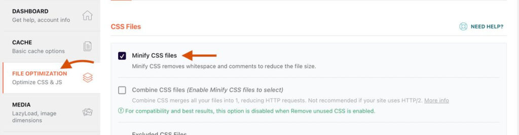 File Optimization - Minify CSS files